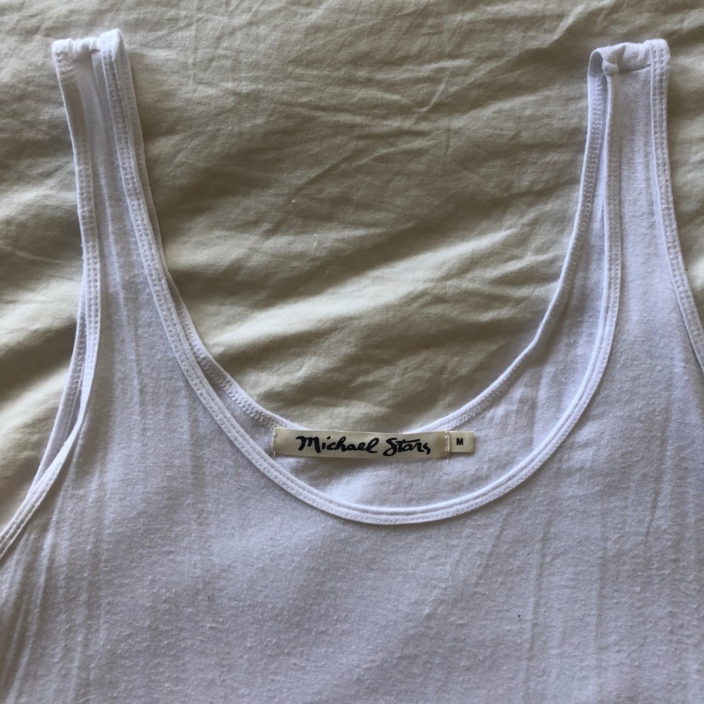 Michael Stars White Scoop Neck Tank Top